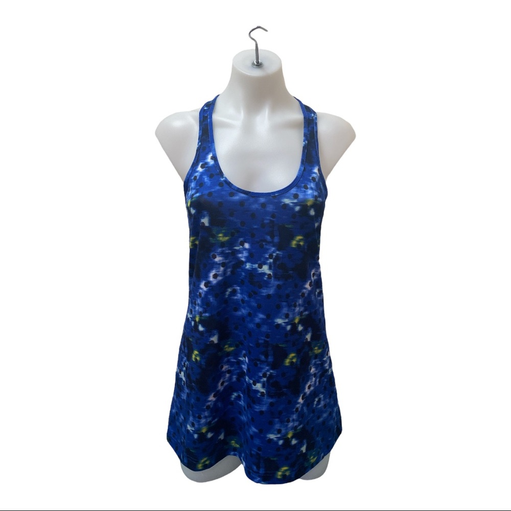 Lululemon Blue Abstract Polka Dot Racerback Tank  [056]